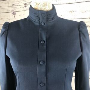 American Vintage Stirling Cooper 80's Cropped Blazer high neck navy size 8/9